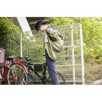 Makku（マック） くるっとパックレインスーツ カーキ×ブラック　Lサイズ　AS-7660　1着（直送品）