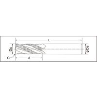 ジーネット GIGA ギガ・セレクション 超硬 ラフィング エンドミル RCEM440ー160 1本（直送品）