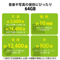 マイクロSDカード microSDXC 64GB Class10 UHS-I MF-SP064GU11A2R エレコム 1個（直送品）
