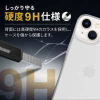 iPhone14 Pro Max ケース カバー ハイブリッド 耐衝撃 衝撃吸収 背面ガラスクリア クリア エレコム 1個（直送品）