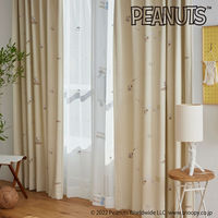 スミノエ PEANUTS セミオーダー カーテン ベストフォーメーション 2200×2450mm ベージュ １セット(2枚入)（直送品）