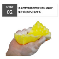 キクロン キクロンプロB―510スポンジたわしソフト5P B-510-5P 1パック(5個) 354-6758