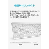 Ankerキーボード ワイヤレス Bluetooth ウルトラスリム 英語配列 テンキーレス コンパクト A7726121 1個