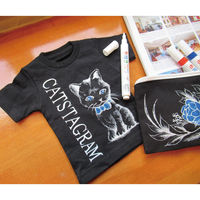 マービー Deco Fabric 布描きしましょII 中字 No.2 レッド 222W-2　3個/1セット（直送品）