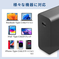 サンワサプライ USB PD対応AC充電器(PD100W・TypeCケーブル付き) ACA-PD93BK 1個（直送品）