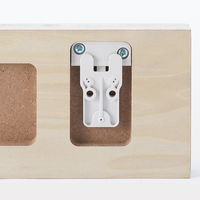 無印良品 壁に付けられる家具3連ハンガー オーク材突板 ライトグレー 良品計画