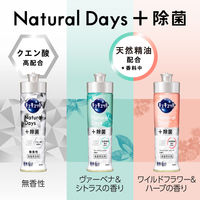 キュキュット Natural Days+除菌 ナチュラルデイズ 無香性 本体 220mL 1セット（1個×5） 食器用洗剤 花王