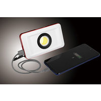 投光器 Ganz LED コンパクト投光器 調光 調色 USB充電式 1200ルーメン 実用点灯8時間 耐塵耐水 1個 ジェントス