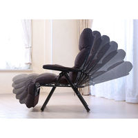 谷村実業 フットレスト付きリクライニングチェア ブラウン TAN-859(BR) 1個（直送品）