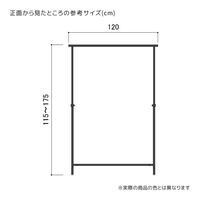 ストア・エキスプレス オーバーハングタイプ ハンガーラック W120cm 丸パイプ　ブラック 2160-246 1台（直送品）