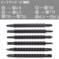 ウィキャン ラチェット式 マルチドライバーセット WJ-9128 1個（直送品）