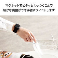 エレコム Apple Watch 41/40/38mm/バンド/マグネット/シリコン/ブラック AW-41BDMAGBK 1個