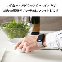 Apple Watch バンド シリコン マグネット式 グレー AW-45BDMAGGY エレコム 1個