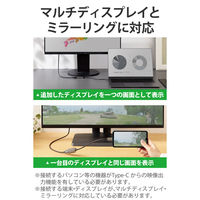 USB Type-C 変換ケーブル ( タイプC to HDMI ) シルバー ECAD-CHDMIQGM2 エレコム 1個