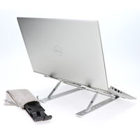 MOTTERU 超軽量で折り畳み式 角度調整も可能なアルミ製ノートPCスタンド ブラック MOT-PCSTD02S-BK 1個