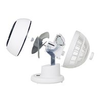 YAMAZEN 15cm DCサーキュレーター 上下・左右首振り リモコン お手入れ簡単 全分解 YAR-DDW152(W) 1台