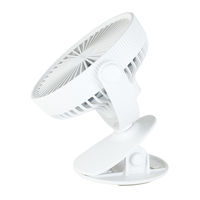 YAMAZEN 13cm 2WAY 卓上・クリップ扇風機 USB充電式 タッチスイッチ式 YJ-CT112(W) 1台