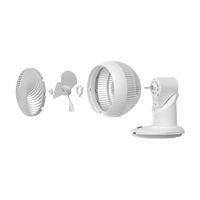 YAMAZEN 20cm DCサーキュレーター 360度首振り リモコン お手入れ簡単 全分解 YAR-CD202(W) 1台