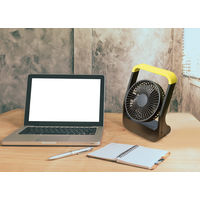 TOPLAND 12cm コンパクトファン ホーム＆アウトドア 3電源対応 乾電池50時間使用 SF-DF38 BK 1台