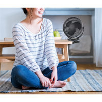 TOPLAND 17cm コンパクトファン 2WAY 卓上・クリップ扇風機 2電源対応 USB SF-DFP18 BK 1台