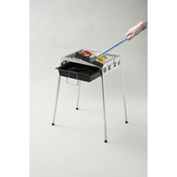 YAMAZEN 炭の出し入れが容易な横開きスライドタイプのBBQコンロ MIBS-42 1台（直送品）