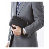 サンワサプライ トラベル小物ポーチ(W190×D135×H50mm) IN-AD8BK 1個（直送品）