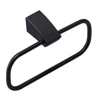 エスコ 200mm タオル掛け(マットブラック) EA638LE-174 1個（直送品）