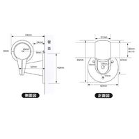 エスコ φ32x 450mm 木製手すり(蓄光グリップ) EA951EL-13 1セット(5個:1個×5本)（直送品）