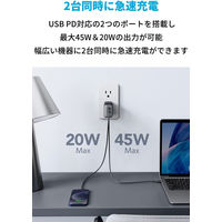 Anker USB充電器 65W Type-C 2ポート PowerPort III AC充電器 A2666111 1個