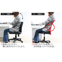 Netforce オフィスチェア キューチェア ライトグレー メッシュ 事務 腰痛対策 1脚（直送品）