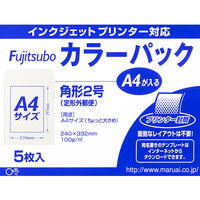 マルアイ クラフト封筒 藤壺カラーパック 角2 グレー PK-21M 1袋(5枚)