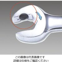 エスコ 17mm ダブルラチェット片目片口スパナ EA684RA-17 1セット(4丁)（直送品）