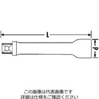 エスコ 1/2”DR/255mm エクステンションバー[30 ゚スイベル] EA617ZR-8D 1本（直送品）