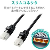 エレコム やわらかLANケーブル/CAT6A/爪折れ防止/10m/ブラック LD-GPAYT/BK100 1個（直送品）