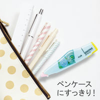 プラス 修正テープ ホワイパーPT 詰め替えテープ 幅5mm×6m ブルー 青 WH-645R 1セット（5個）