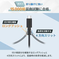 USB変換ケーブル USB-C[オス]-USB-A[メス] 0.2m 3.0A 急速充電 Type-C to Type-A ブラック 1本 オウルテック