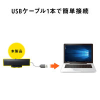 サンワサプライ USBサウンドバースピーカー MM-SPU17BKN 1個（直送品）
