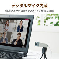 Webカメラ ウェアラブルカメラ フルHD 内蔵マイク 遠隔業務向け 防塵 UCAM-CW50ABWH エレコム 1個（直送品）