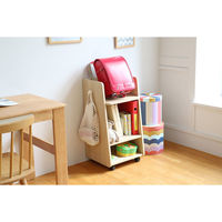 ICHIBA キッズスクールバッグラック スリム ステラ 幅450×奥行380×高さ775ｍｍ ナチュラル ILR-3421NA 1台（直送品）