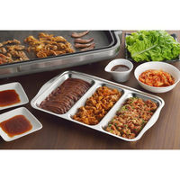 ヨシカワ 下ごしらえに便利なステンレス3連バット深型 1216007 1個（直送品）