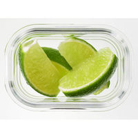 ヨシカワ 4点ロック式ガラス保存容器ミニ角型3PCS 4209349 1セット(5個)（直送品）