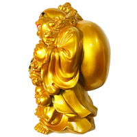 みはし 金色布袋像 FRP製 化粧箱付き Mサイズ 高さ33cm NZA002M 1個（直送品）