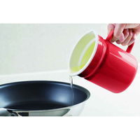 タマハシ オイルポット 1.0L 濾しアミ付 ピア・コローレ ホーロー レッド 395157 1個（直送品）
