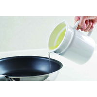 タマハシ オイルポット 0.7L 活性炭フィルター1個付き ピア・コローレ ホーロー ホワイト 395158（直送品）