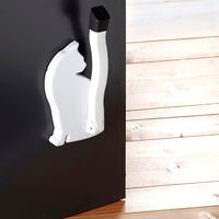 旭電機化成 ドアストッパー 猫 6.3cmX10.2cmX23.2cm AKS-05WH 1個（直送品）