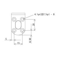 和気産業 取付用 補助金具ステイ BSー608 NO8 クローム 1セット(2個)（直送品）