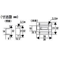 和気産業 ステン角ラッチ ショウ VC-036 1個（直送品）