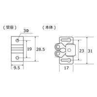 和気産業 ローラーキャッチ ステン 中 袋入 BH-654 1セット(2個)（直送品）