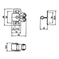 和気産業 ローラーキャッチ 袋入 小 BH-662 1セット(3個)（直送品）