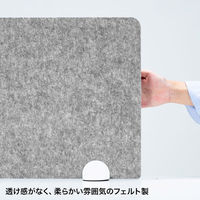 サンワサプライ デスクパーティション フェルト 幅600×奥行109×高さ360mm ライトグレー×ホワイト SPT-DPJRF60L 1枚（直送品）